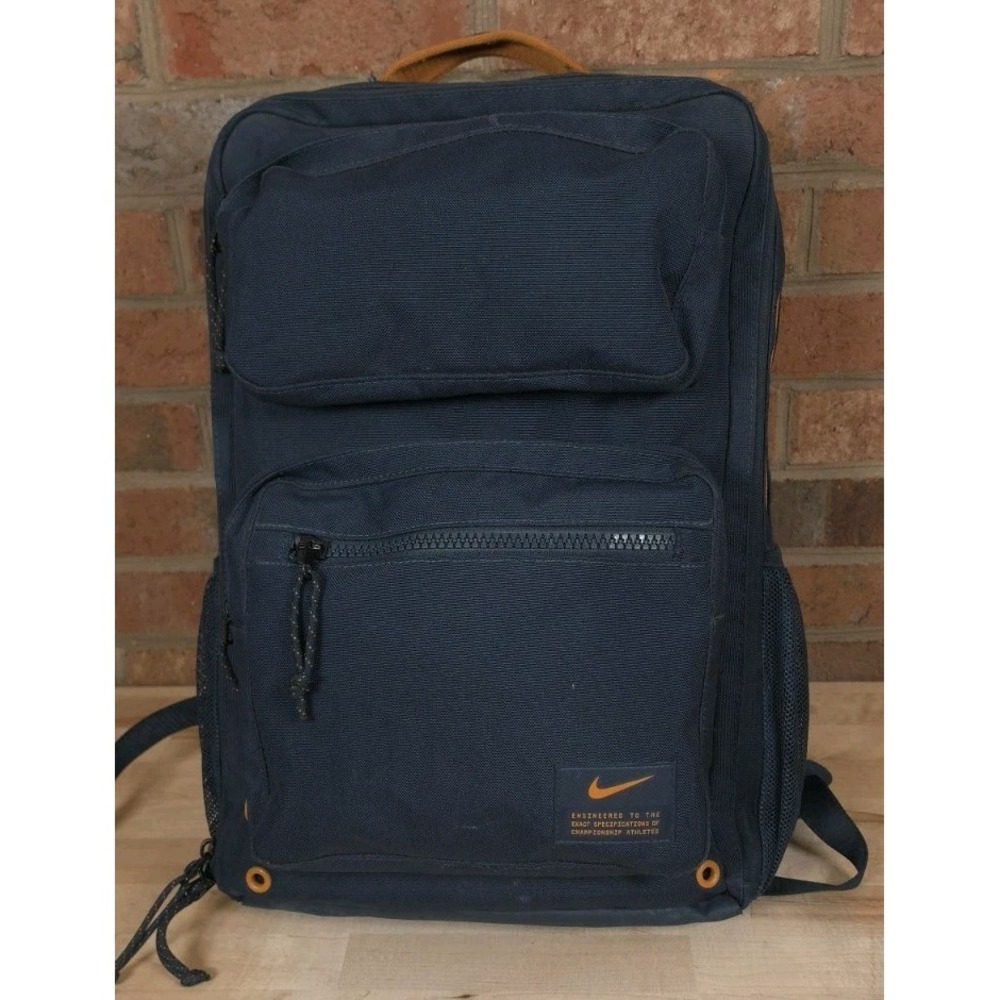 Nike Utility Elite Backpack Blue Orange 32L Training Polyester Nylon Travel
